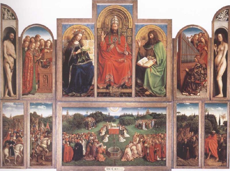 Jan Van Eyck Adoration of the Lamb Germany oil painting art